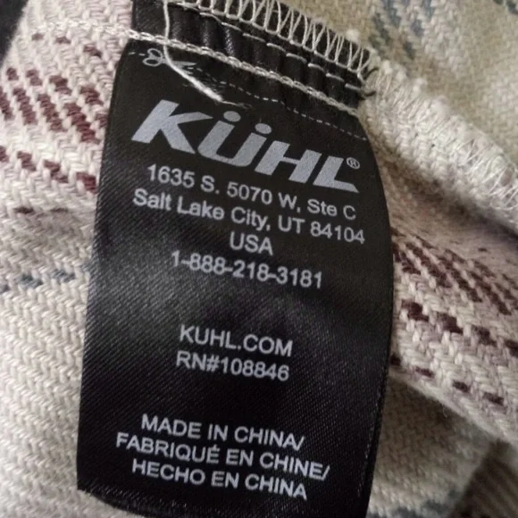 Kuhl Plaid Hooded Jacket - Cream and Gray - Picture 7 of 7